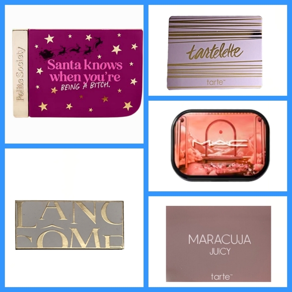 Eye Shadow Palette Bundle - 5 Pallettes {Mac Tarte Lancôme Polite Society}